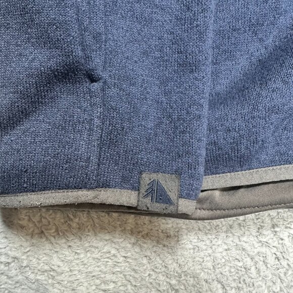 LL Bean Mens Sweater Fleece Pullover Blue 1/4 Snap Slightly Fitted Size XL - Picture 9 of 14